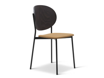 COCO METAL 355-M - Stackable steel chair with beech back by Origins 1971 - view 2